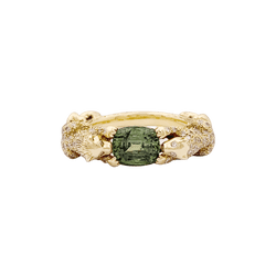 Bague BIBI VAN DER VELDEN "Family Crest Lion" en or jaune, saphir et diamants - Castafiore