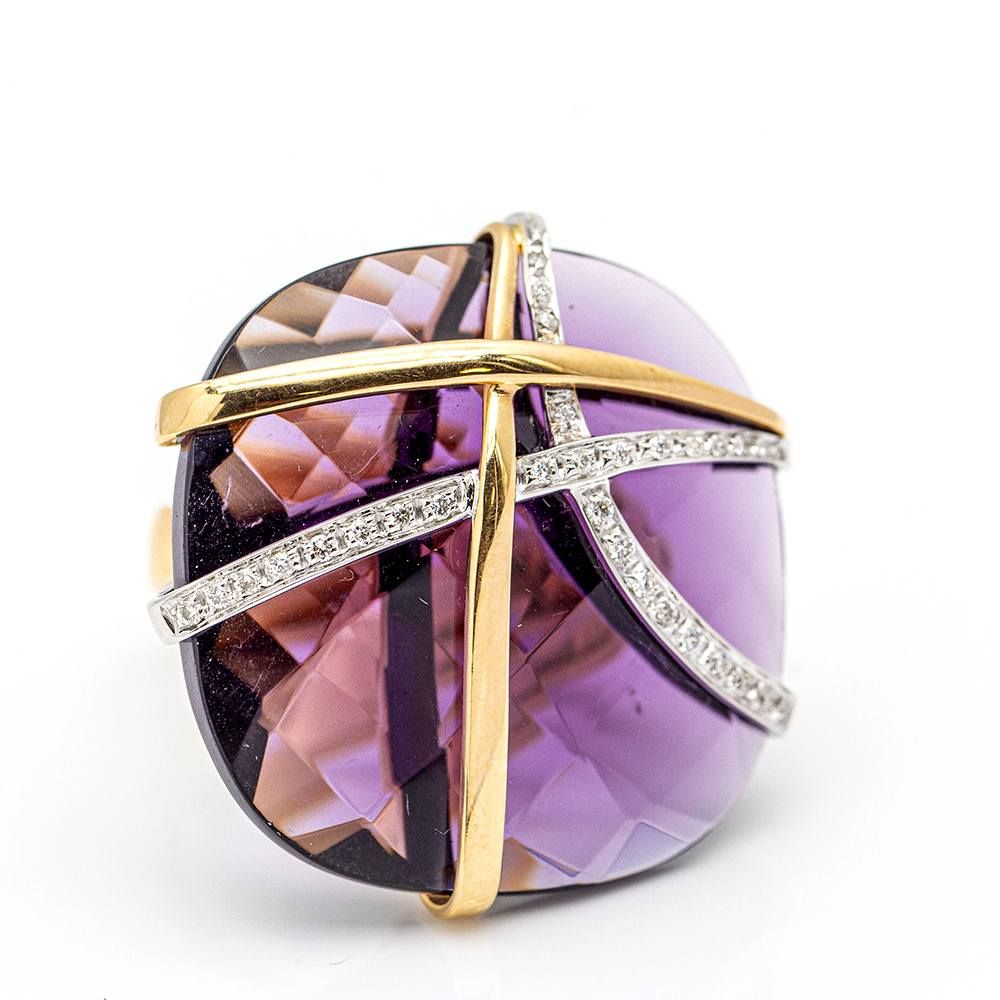 Bague bicolore Design italien d'occasion - Castafiore