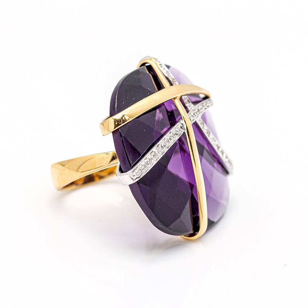 Bague bicolore Design italien d'occasion - Castafiore