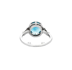 Bague Blue London en or blanc et topaze - Castafiore