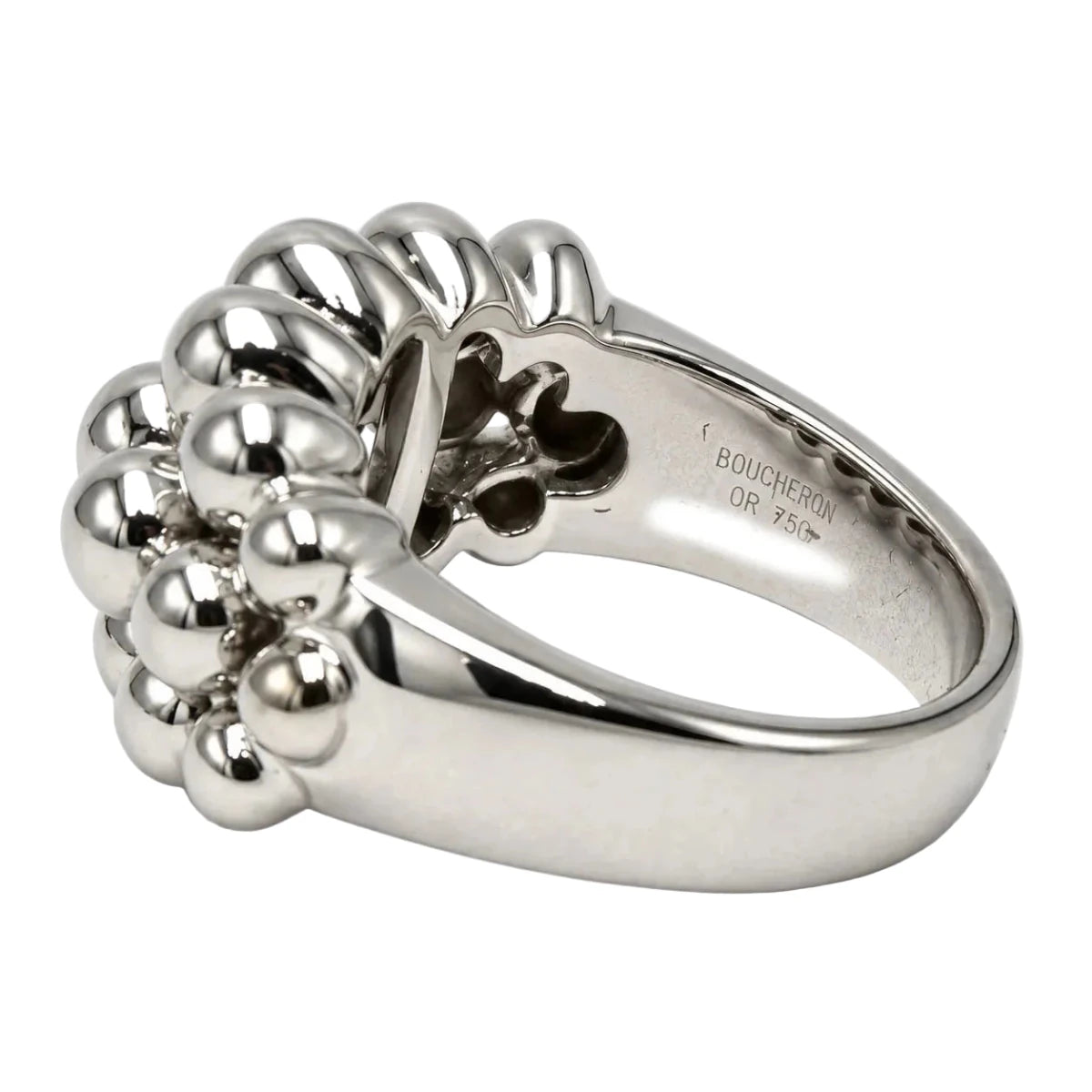 Bague BOUCHERON "Grains de raisin" en or blanc - Castafiore
