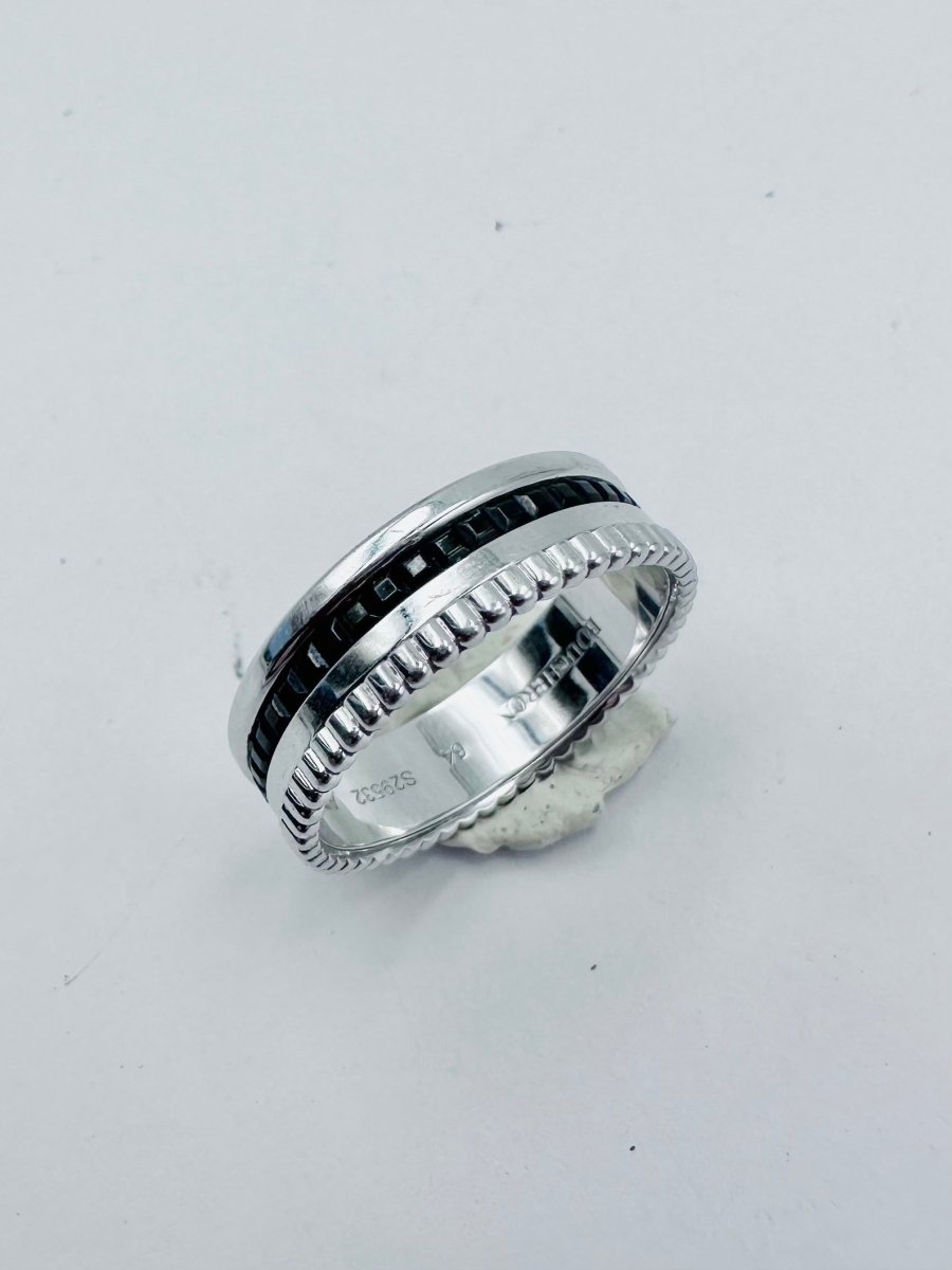 Bague BOUCHERON "Quatre Black Edition" en or blanc et PVD noir - Castafiore