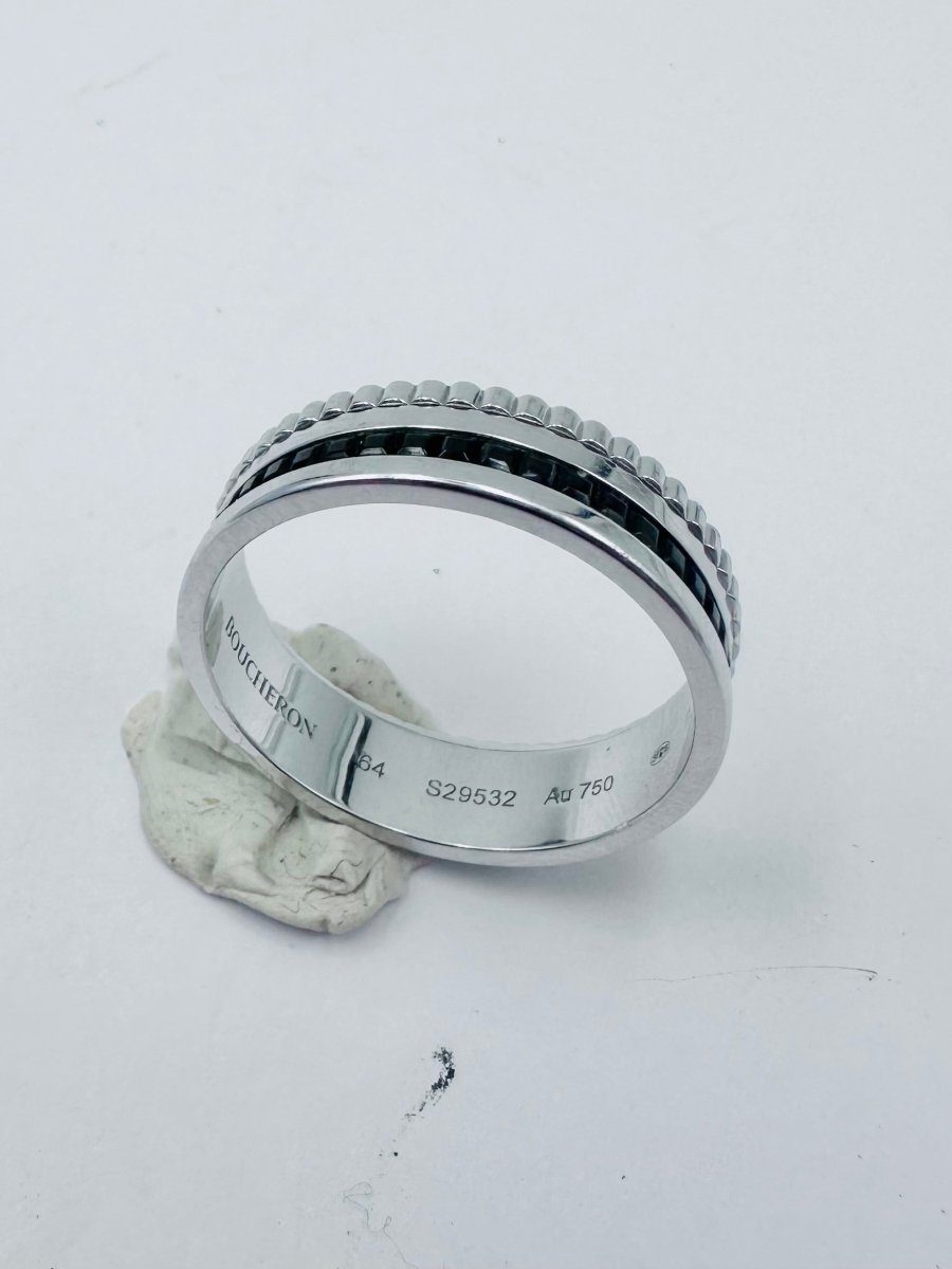 Bague BOUCHERON "Quatre Black Edition" en or blanc et PVD noir - Castafiore