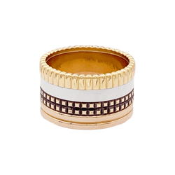 Bague Boucheron "Quatre Classique Large" en or jaune, blanc et rose - Castafiore