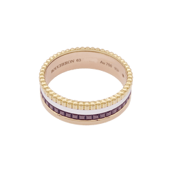 Bague Boucheron "Quatre Classique Small" en or rose, blanc et jaune. - Castafiore