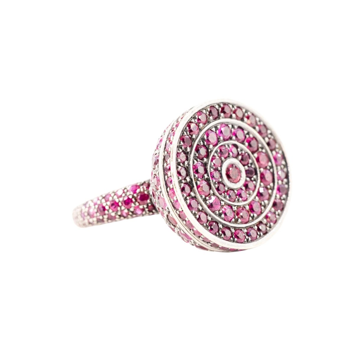 Bague BOUCHERON "Secret" en or blanc et rubis - Castafiore