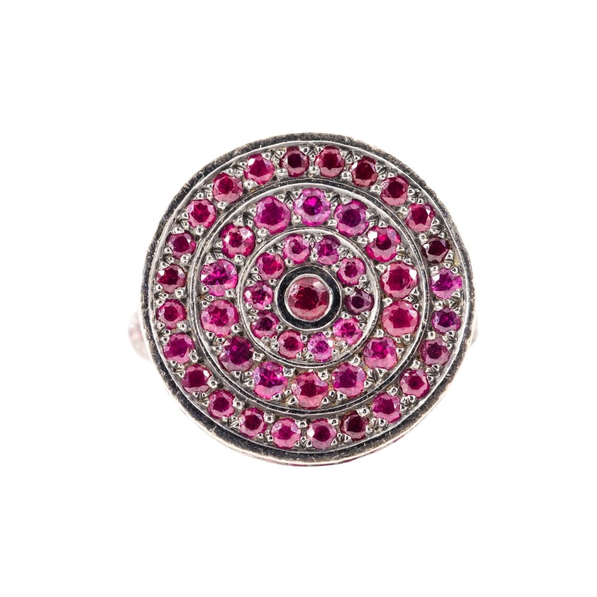 Bague BOUCHERON "Secret" en or blanc et rubis - Castafiore