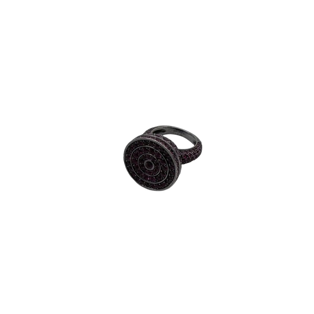 Bague BOUCHERON "Secret" en or blanc noirci et rubis - Castafiore