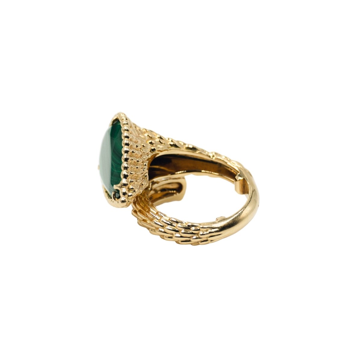 Bague BOUCHERON "Serpent Bohème" en or jaune et malachite - Castafiore