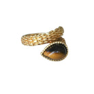 Bague BOUCHERON "Serpent Bohème" en or jaune et oeil de tigre - Castafiore