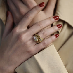 Bague Toi & Moi BOUCHERON Serpent Bohème S en or jaune et diamants