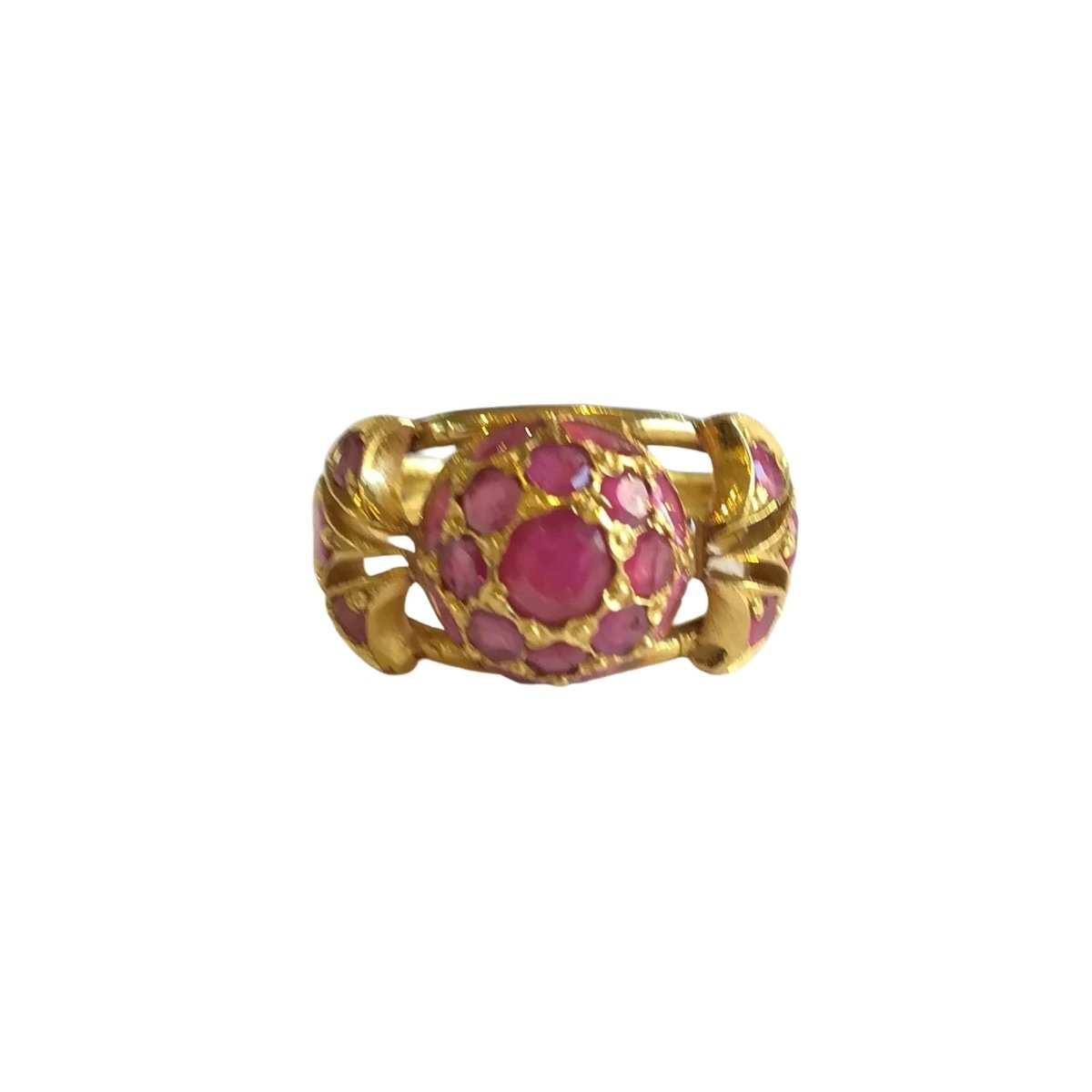 Bague Boule Or Jaune Rubis - Castafiore