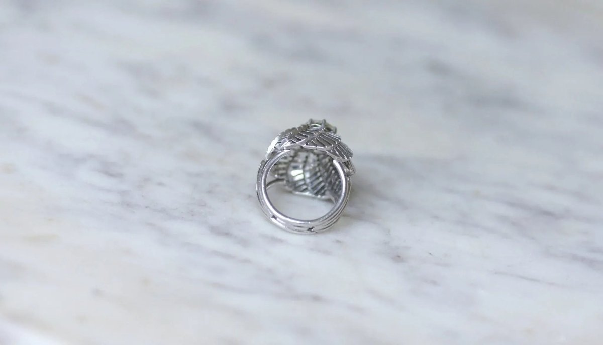 Bague Boule Spirale Diamant 1.25 Carats sur Platine - Castafiore