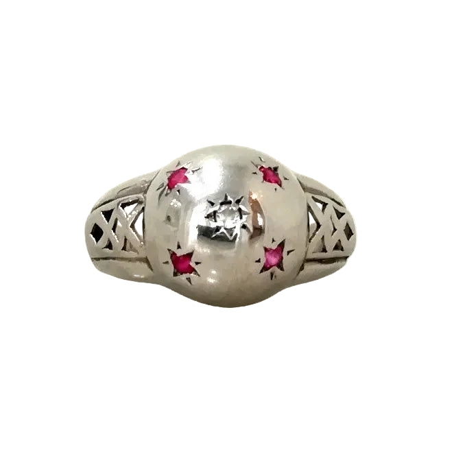 Bague Boule Vintage Argent - Castafiore