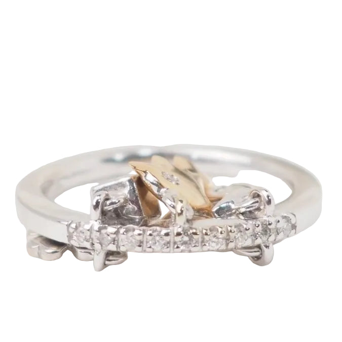 Bague breloques en or blanc et diamants - Castafiore