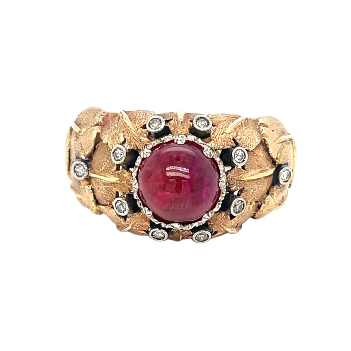 Bague BUCCELLATI en or avec rubis et diamants - Castafiore