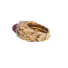 Bague BUCCELLATI en or avec rubis et diamants - Castafiore