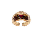 Bague BUCCELLATI en or avec rubis et diamants - Castafiore