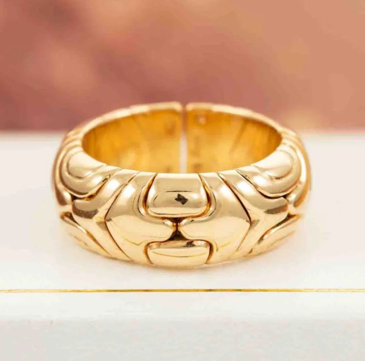 Bague BULGARI "Alveare" en or jaune - Castafiore