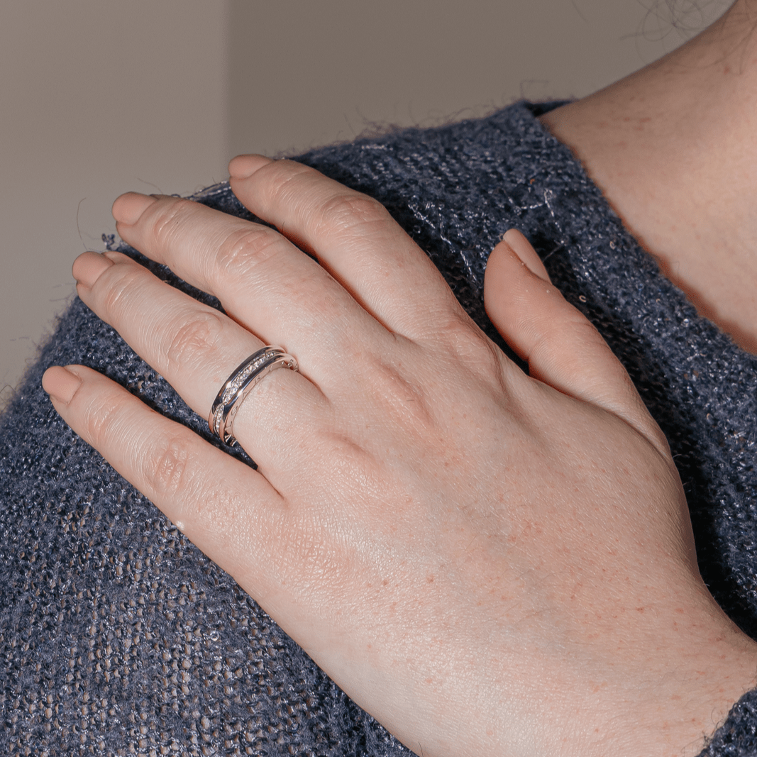 Bague BULGARI "B.Zero 1" en or blanc et diamants - Castafiore
