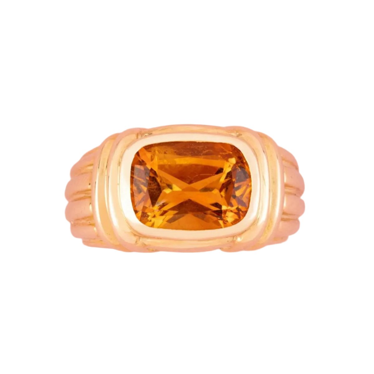 Bague BULGARI en or jaune et citrine - Castafiore