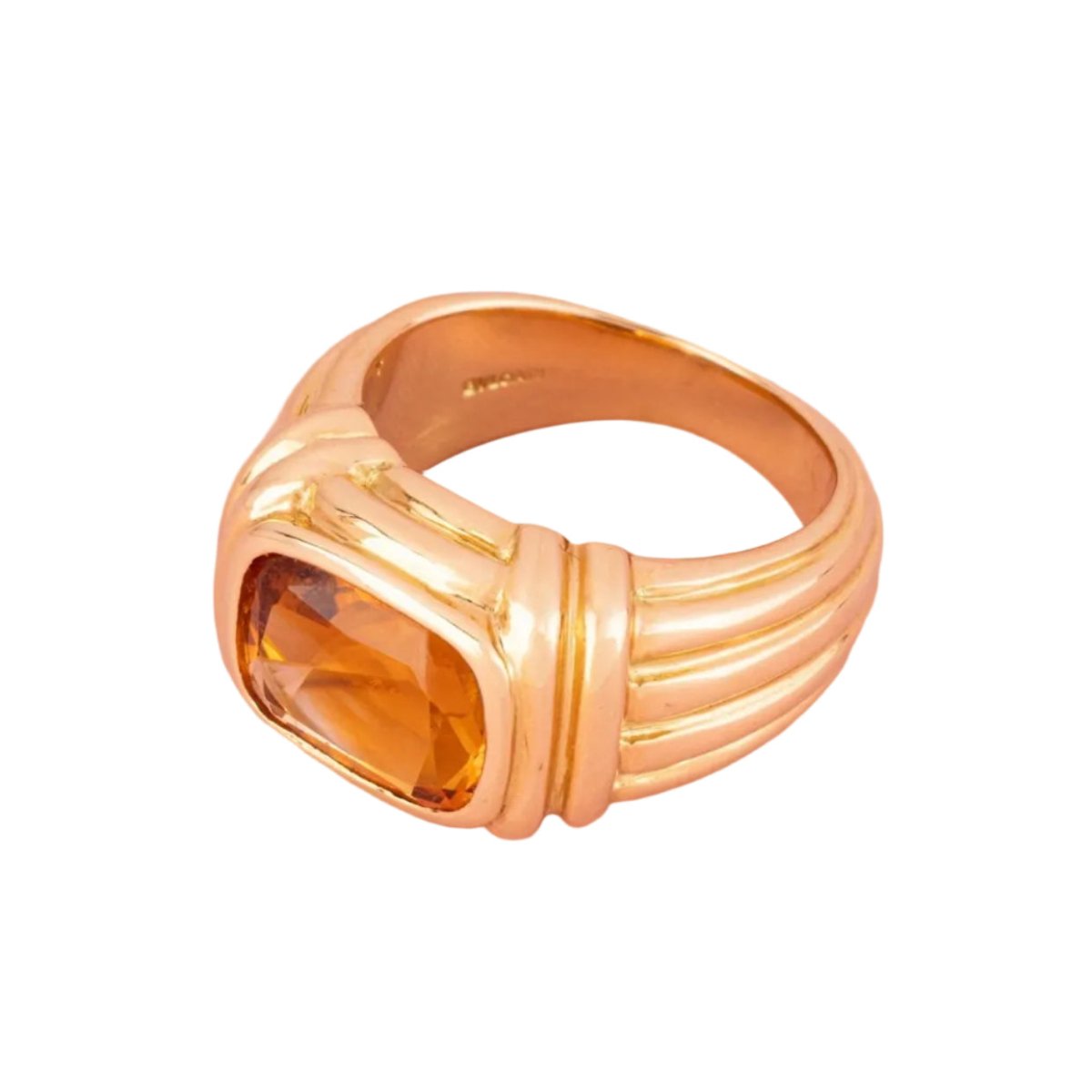 Bague BULGARI en or jaune et citrine - Castafiore