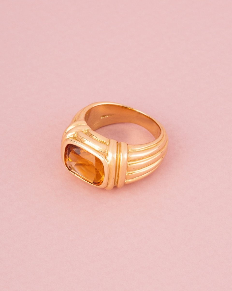 Bague BULGARI en or jaune et citrine - Castafiore