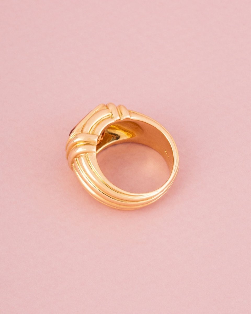 Bague BULGARI en or jaune et citrine - Castafiore