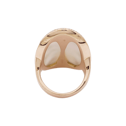Bague BULGARI "Intarsio" en or rose, nacre et diamants - Castafiore