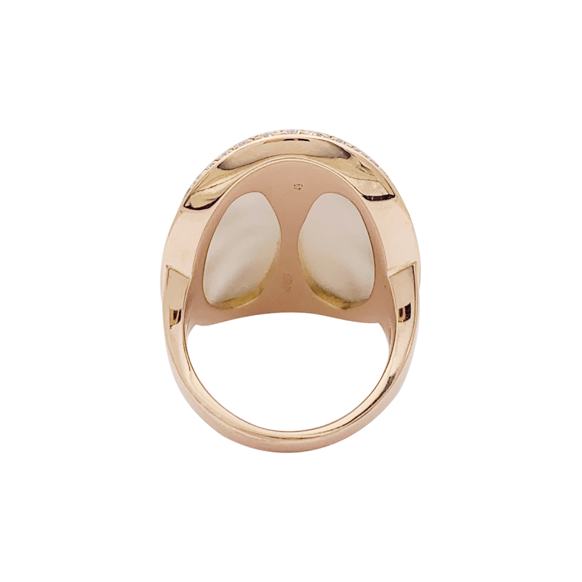 Bague BULGARI "Intarsio" en or rose, nacre et diamants - Castafiore