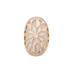 Bague BULGARI "Intarsio" en or rose, nacre et diamants - Castafiore