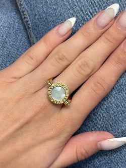 Bague Bulgari Réversible or jaune nacre et onyx - Castafiore