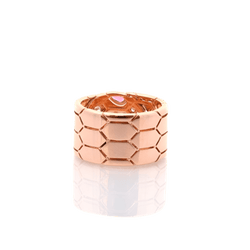 Bague BULGARI "Serpenti" en or rose, tourmalines et diamants - Castafiore