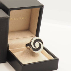 Bague Bulgari Yin Yang en or blanc et onyx - Castafiore