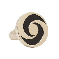 Bague Bulgari Yin Yang en or blanc et onyx - Castafiore