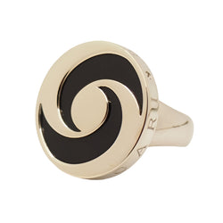 Bague Bulgari Yin Yang en or blanc et onyx - Castafiore