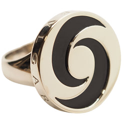 Bague Bulgari Yin Yang en or blanc et onyx - Castafiore