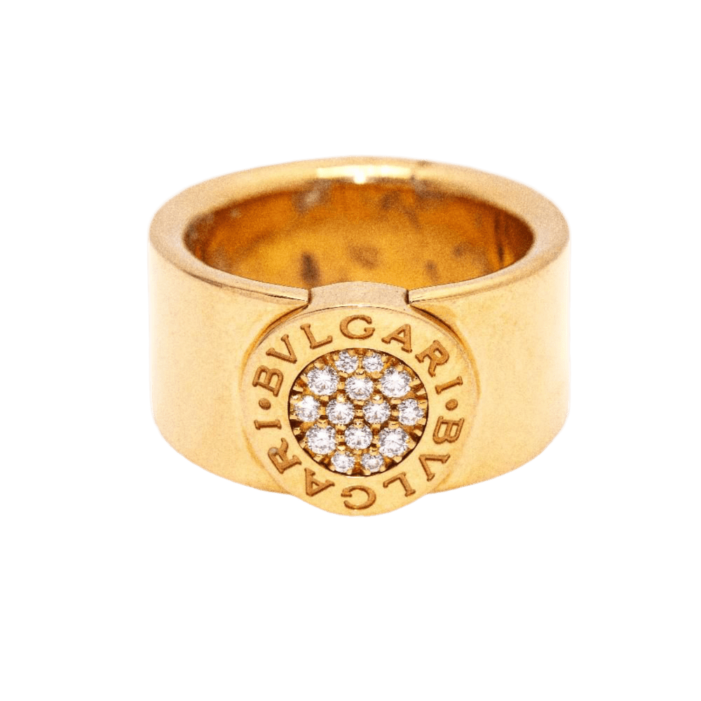 Bague BVLGARI "BVLGARI" en or rose et diamants - Castafiore