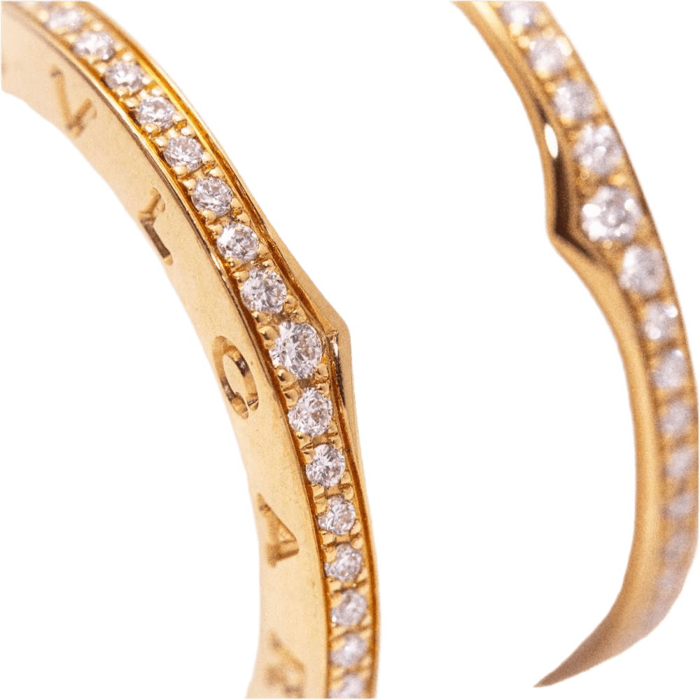 Bague BVLGARI "B.Zero1" en or rose, céramique et diamants - Castafiore