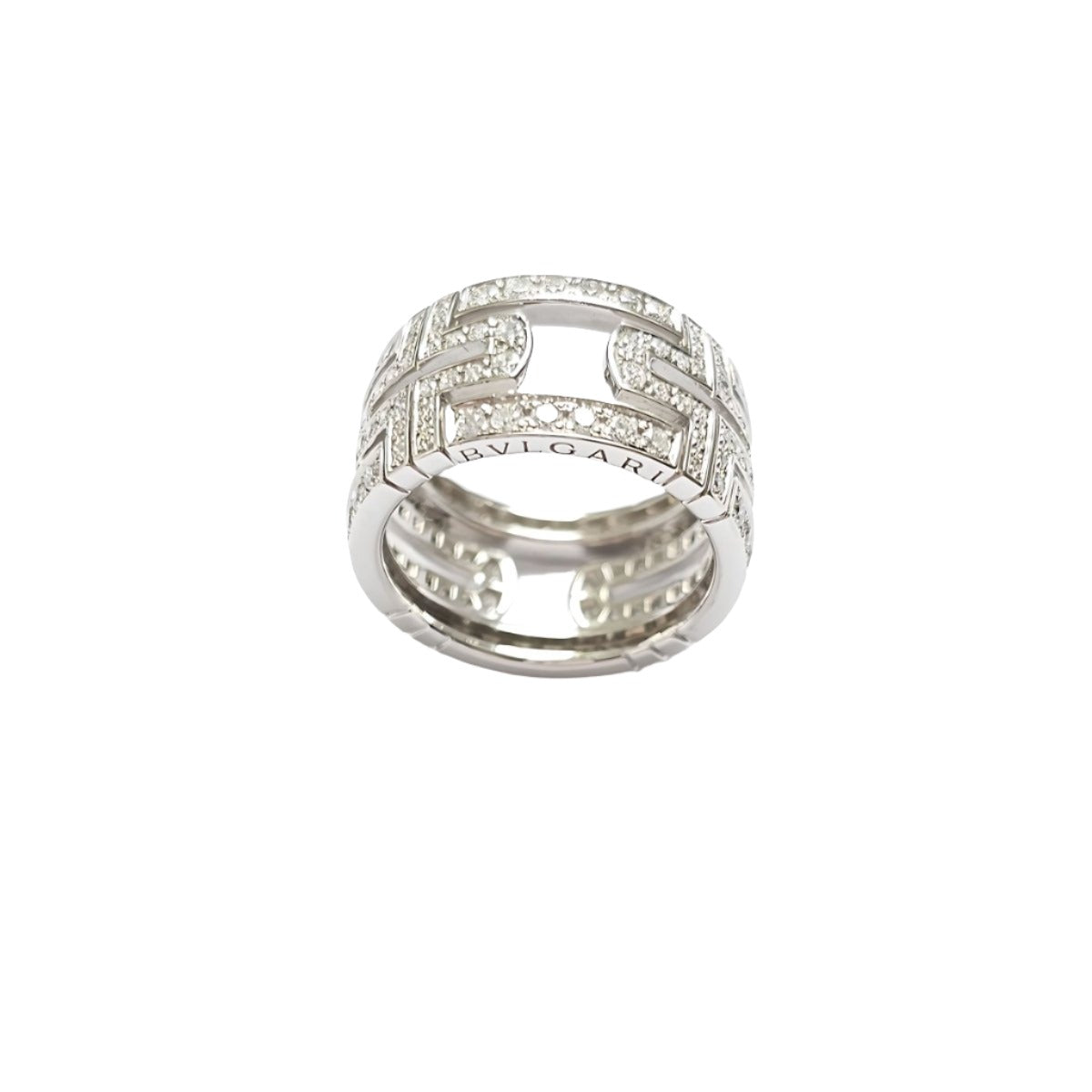 Bague Bvlgari Parentesi EU54 - Or blanc et diamants - Castafiore