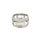 Bague Bvlgari Parentesi EU54 - Or blanc et diamants - Castafiore