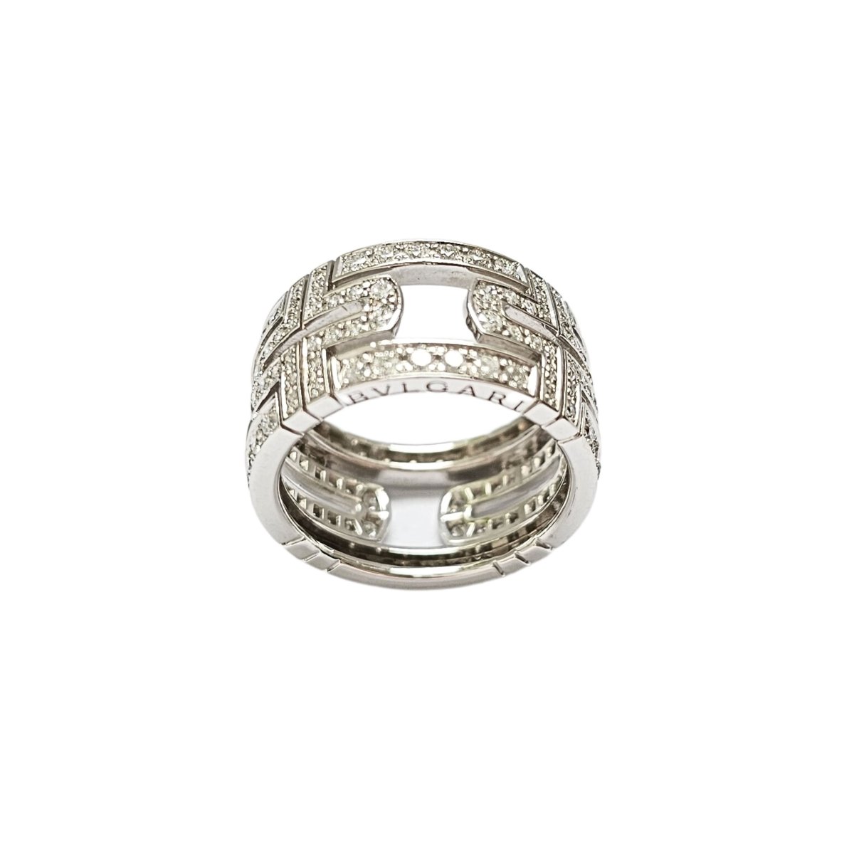 Bague Bvlgari Parentesi EU54 - Or blanc et diamants - Castafiore