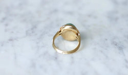 Bague cabochon d'émeraude sur or jaune - Castafiore