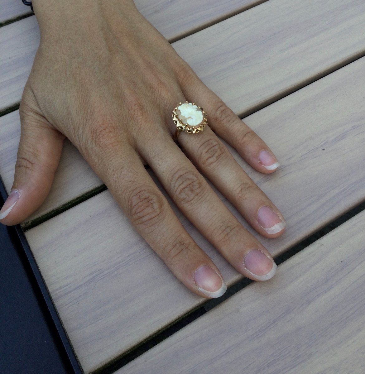 Bague Camée En Or Rose - Castafiore