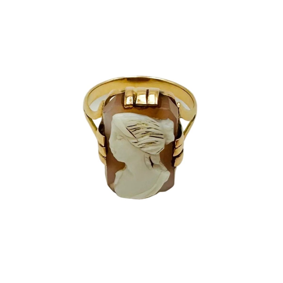 Bague Camée en or rose et cornaline - Castafiore