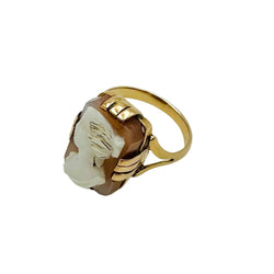 Bague Camée en or rose et cornaline - Castafiore
