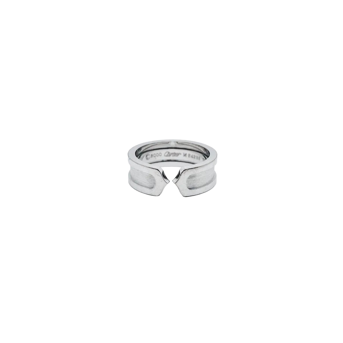 Bague Cartier "Double C" en or blanc - Castafiore