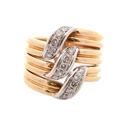 Bague CARTIER en or jaune, platine, et diamants - Castafiore