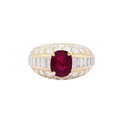Bague Cartier "Gina" or jaune, diamants, rubis. - Castafiore
