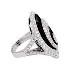 Bague CARTIER "Hypnose" en or blanc, diamant et céramique noire - Castafiore